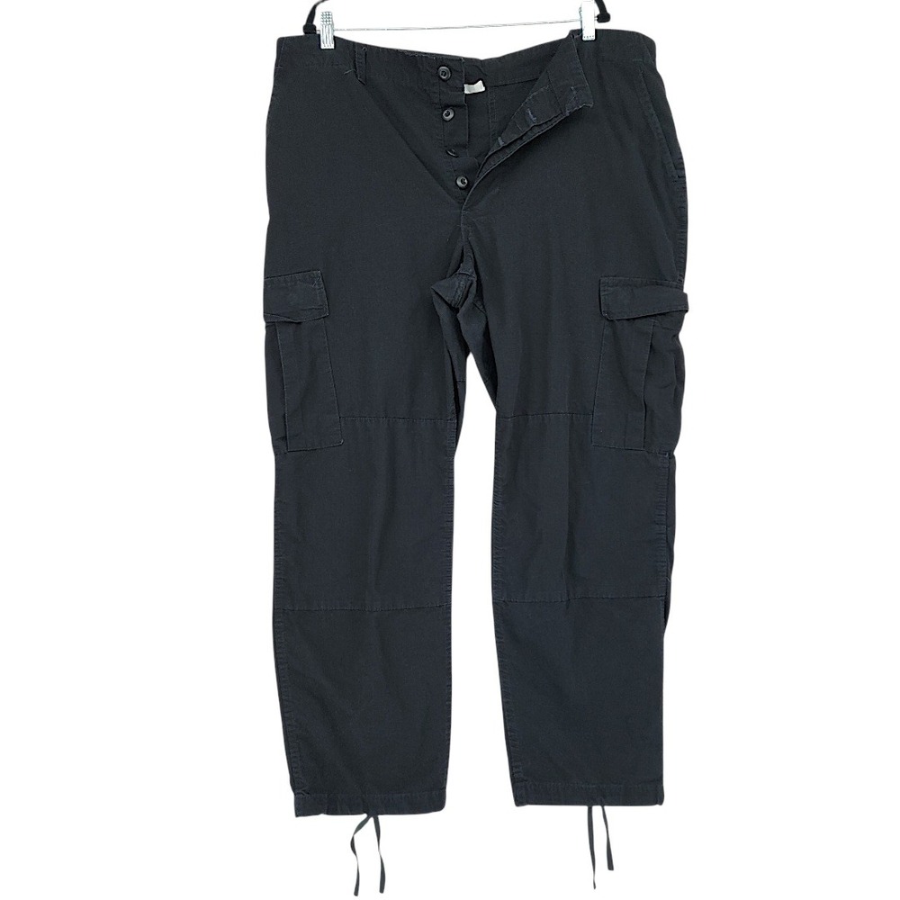 Combat Trousers XL 38x30 Men Black Cargo Military Tactical Pants USA CAMO Dist